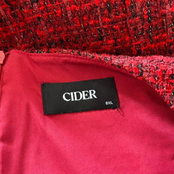 Cider Red, Black & Metallic Tweed Sleeveless Fit & Flare Dress - Size XL - Picture 4 of 6
